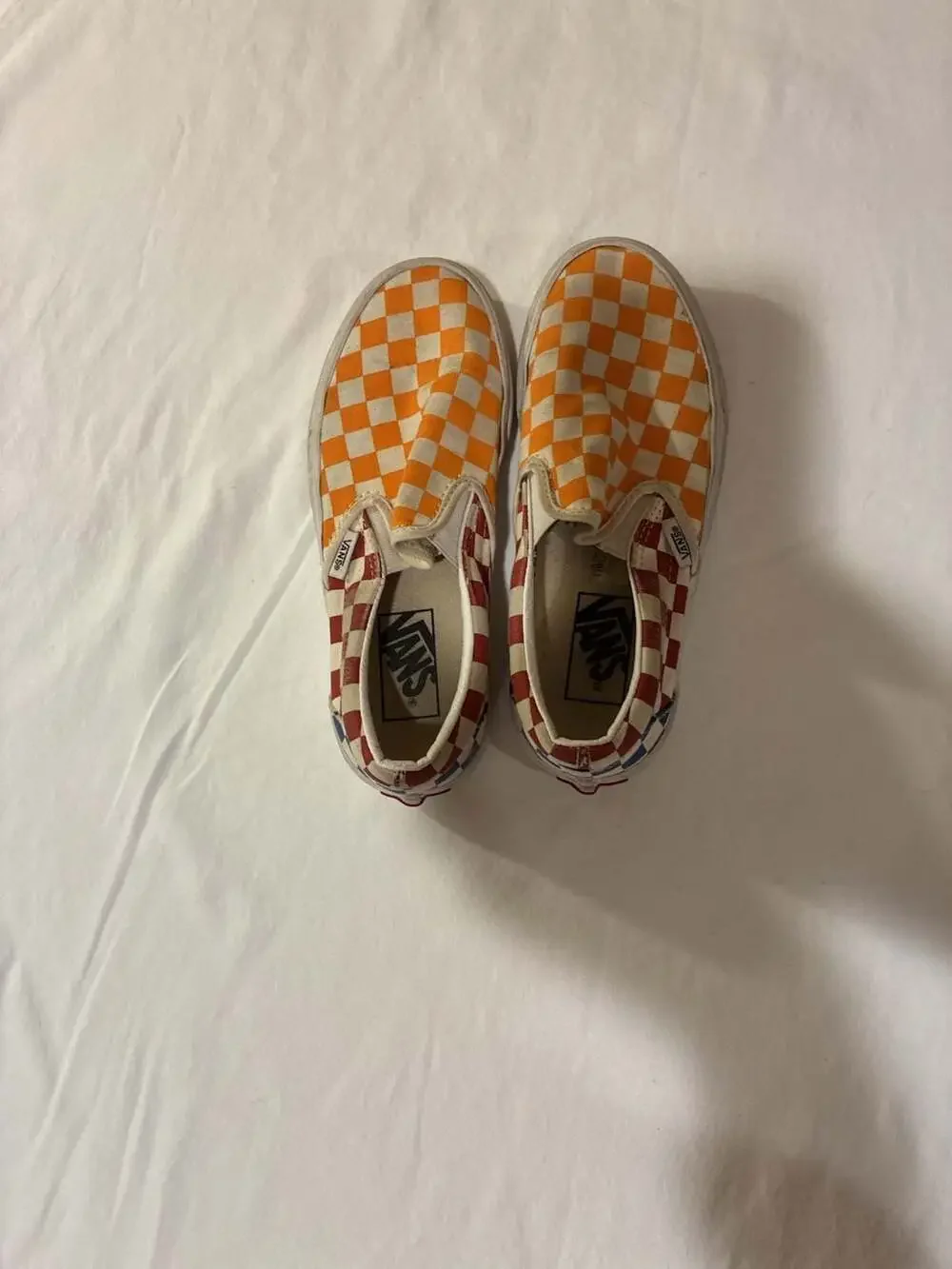 Vans Classic Slip-On Checkerboard Multi-True Size 4.0 Multicolor M 4/Women 5.5